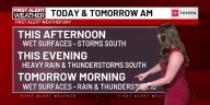 Rain continues Wednesday evening into Thursday morning