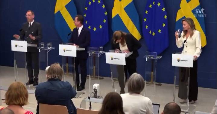 La nueva ministra de Salud de Suecia se desploma durante una rueda de prensa