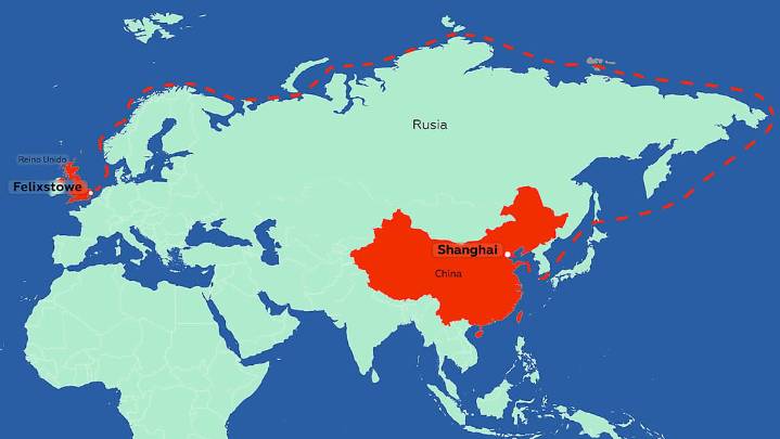 Histórico: El primer carguero parte de China hacia Europa por la Ruta Marítima del Norte