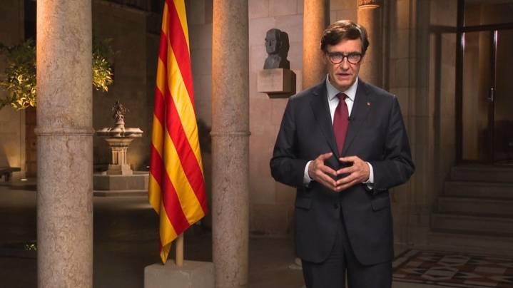 Salvador Illa pronuncia su mensaje institucional en la víspera de la Diada en Cataluña