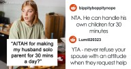 Wife Asks Husband To Watch Kids For 30 Minutes While She Cooks, He Flips Out