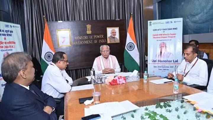 Power Minister Manohar Lal Hails THDCIL on Operationalising 2nd Unit of 2×660 MW Khurja Project