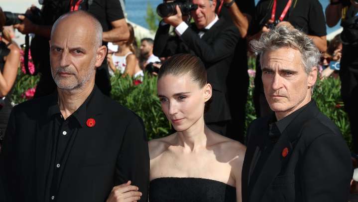 Joaquin Phoenix, Rooney Mara at Voice of Hind Rajab Venice Premiere