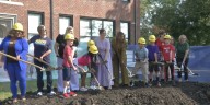 Cedar Rapids students help break ground on Harrison Elementary renovations
