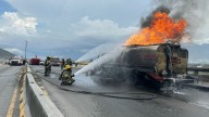 Atención. Explota pipa de combustible en Camino a las Pedreras en Escobedo