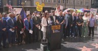 Jimmy Kimmel's suspension draws politicians, union leaders to Hollywood for free speech rally