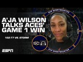 A’ja Wilson talks Aces’ Game 1 win, being her best in the WNBA Playoffs