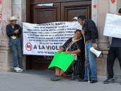 Manifestante se encuentra afiliada al padrón de Morena