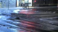 Water main break floods streets in Inwood, Manhattan