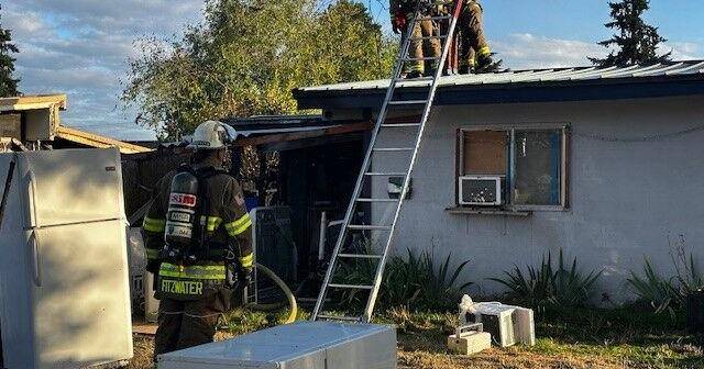 Firefighters tackled two simultaneous fires on Sunday evening, according to Lebanon Fire District officials.
