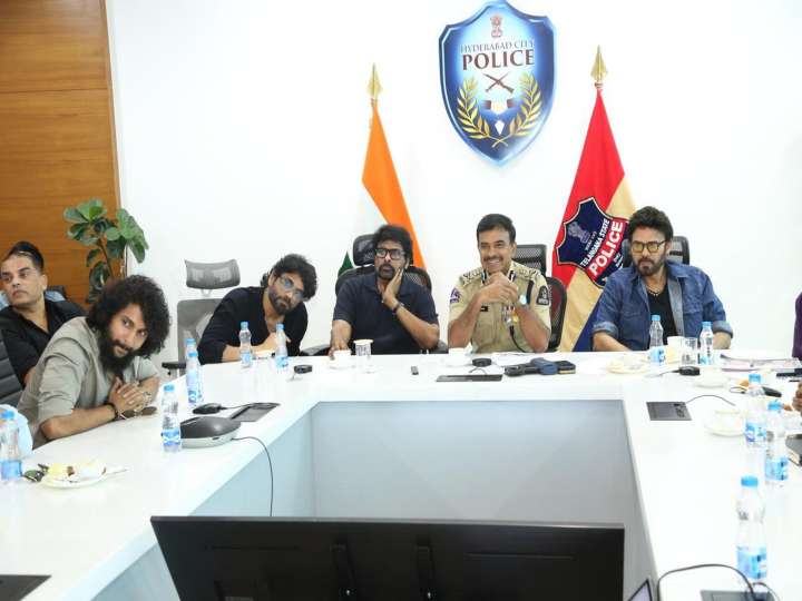 Hyderabad police holds high-level meet with Telugu film indus...