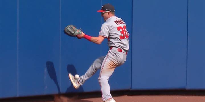 Jacob Young makes incredible catch off of kick