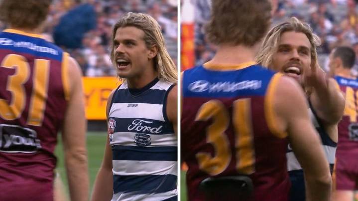 Brisbane co-captain Harris Andrews lifts lid on heated exchange with Bailey Smith during grand final
