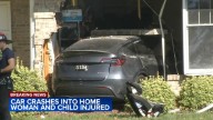 Woman, child injured after car crashes into home in Bear, Delaware