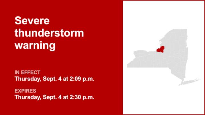 NY weather update: Brace for damaging winds with thunderstorms in Oswego County Thursday