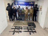 Tras ataque a elementos de Célula BOI detienen a 6 y aseguran armamento