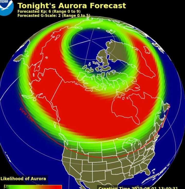 Northern lights could make a return visit to Northeast Ohio tonight