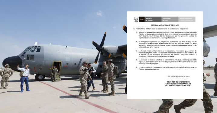 Fuerza Aérea comunicó la detención de ex suboficial de segunda acusado de delitos contra menores