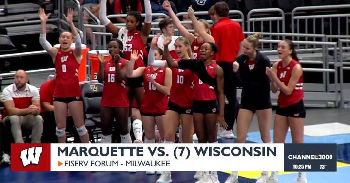 Wisconsin sweeps Marquette in straight sets