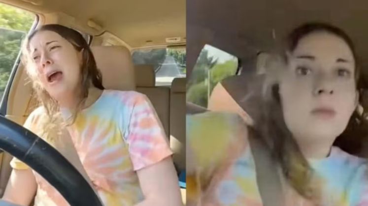 Video: joven grabó su propio accidente en auto mientras cantaba un éxito de Britney Spears