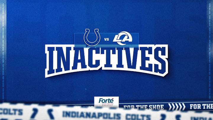 Colts announce 7 inactive players for Week 4 game vs. Los Angeles Rams