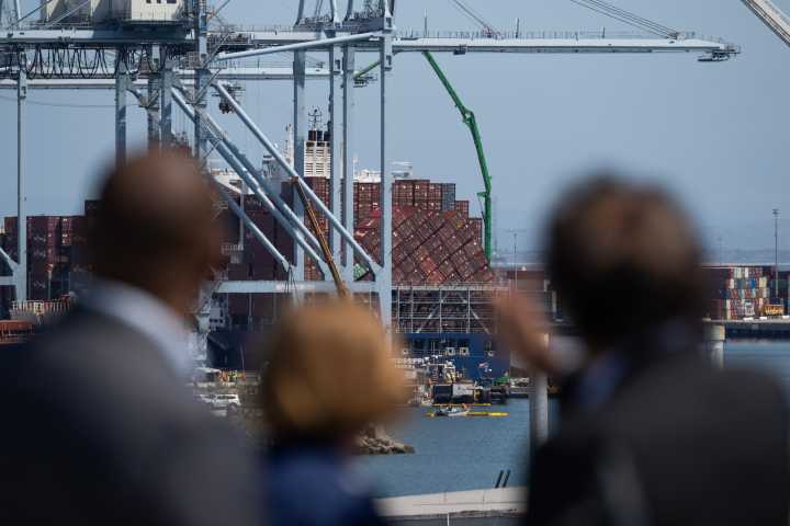 Port of Long Beach begins cleanup after some 75 containers spilled from ship