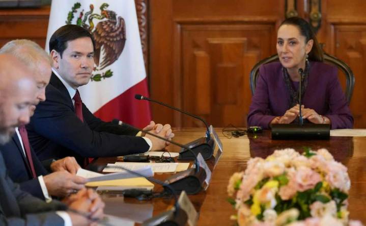 En una hora y 38 minutos se definió la política de seguridad México-EU; así fue la visita de Marco Rubio a Palacio Nacional