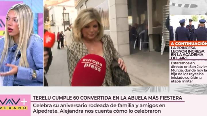 Alejandra Rubio aclara por qué Carmen Borrego no estuvo en el cumpleaños de Terelu Campos: "No son del mismo grupo de amigos"