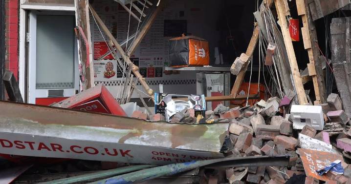 Takeaway speaks out after car smashes into front during police chase