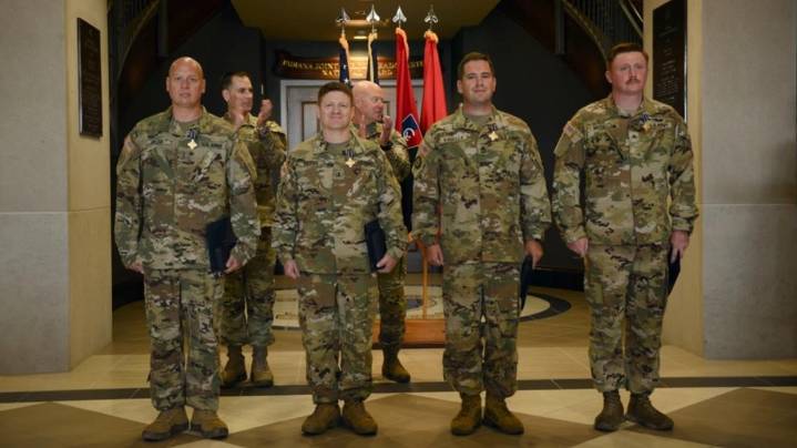 4 Indiana soldiers receive highest honor for saving lives during Kentucky's February flooding