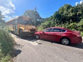 Mobile County school bus and car crash