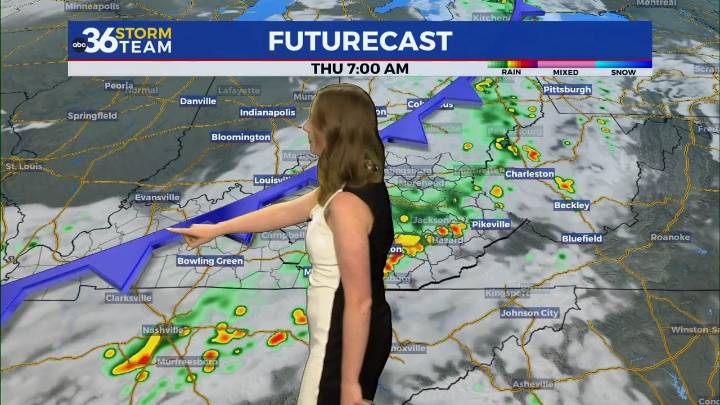 Rain chances begin today and last through Thursday