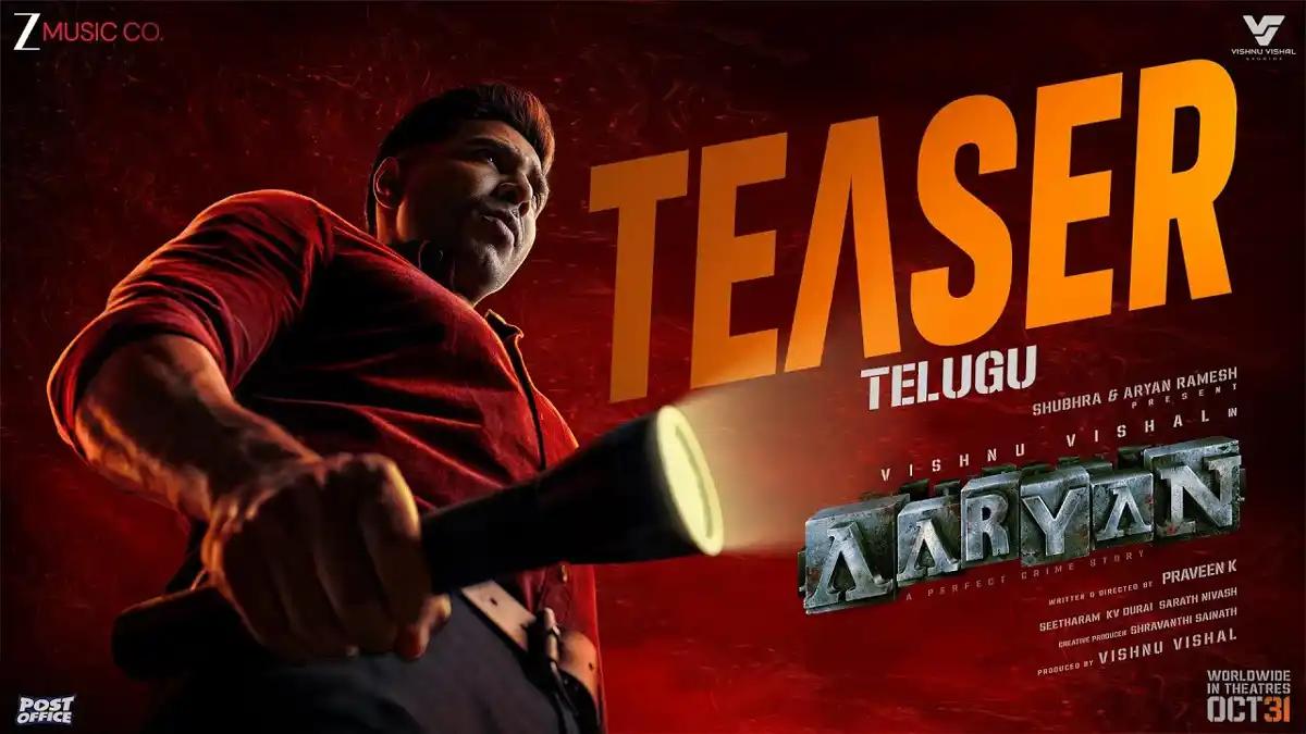 Gripping teaser of Vishnu Vishal’s investigative thriller Aaryan is out now