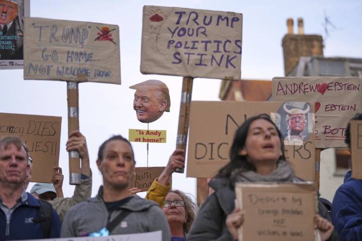 Trump’s second state visit to UK meets with protests and arrests
