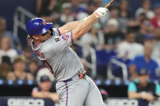 Alonso and Holmes lead Mets past Marlins 5-0 to push NL wild-card race to final day of season