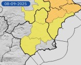 La AEMET extiende sus avisos por lluviasy tormentas para hoy al Altiplano, Vega del Segura y Valle del Guadalentín