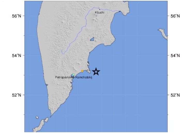 Se registró un sismo de magnitud 7,8 frente a las costas de la península rusa de Kamchatka: hay alerta de tsunami