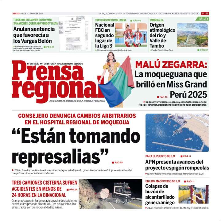 La Prensa Regional – Martes 02 de setiembre de 2025