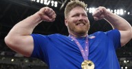 Crouser wins third world shot put title