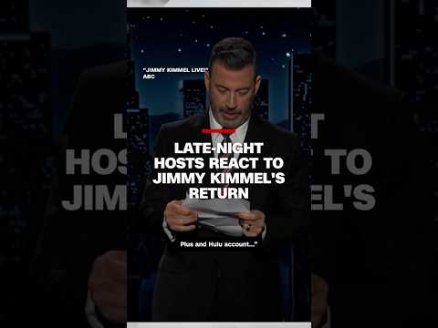 Late-night hosts react to Jimmy Kimmel's return