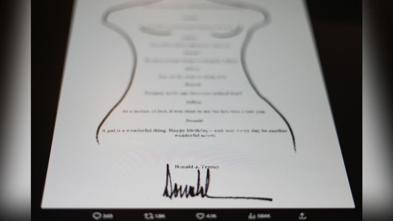 Demócratas revelan nota que Trump habría enviado a Epstein y cuya existencia ha negado