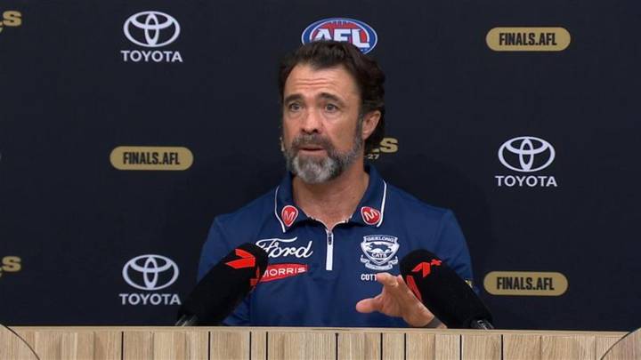 AFL 2025: Geelong v Brisbane qualifying final, Chris Scott press conference, Cam Rayner double