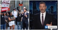Protestas en Hollywood por suspensión del late show de Jimmy Kimmel: "Se trata de nuestros derechos"