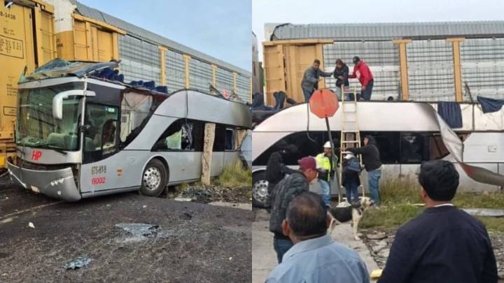 México: Ocho muertos y 40 heridos tras fuerte colisión de un tren contra un autobús