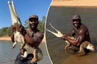 Influencer slammed over crocodile wrestling stunt selfie in Australia