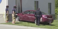 SCENE VIDEO: Driver taken to hospital after car collides with wall of south Lincoln auto shop