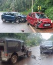 Multiple road accidents in Sullia leave several injured