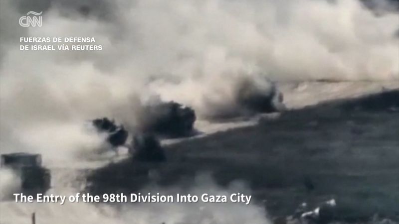 Video difundido por las Fuerzas Armadas de Israel muestra despliegue militar en la Ciudad de Gaza