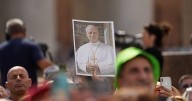 Catholic faithful gather in St Peter's square to celebrate 70th birthday of Pope Leo XIV