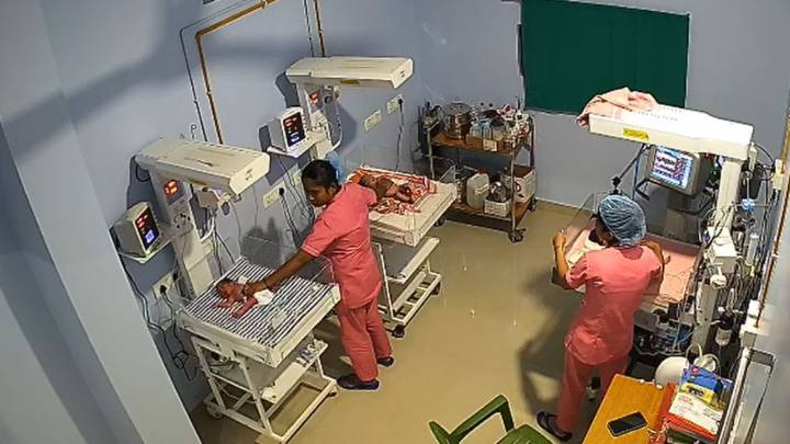Assam earthquake: Nurses stand for safety of newborns in hospital